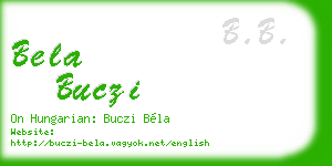 bela buczi business card