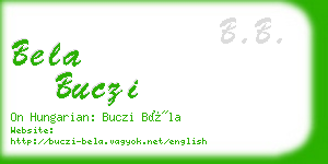 bela buczi business card